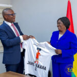 Kofi Adams and the Vice President Professor Jane Naana Opoku-Agyemang